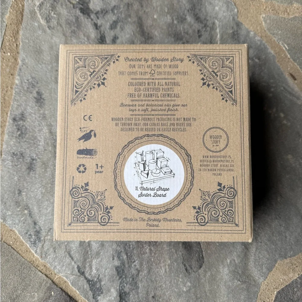 New🌟Anthropologie-Natural Colored XL Shape Sorter Board